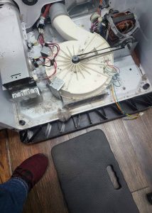 Interior of clothes dryer