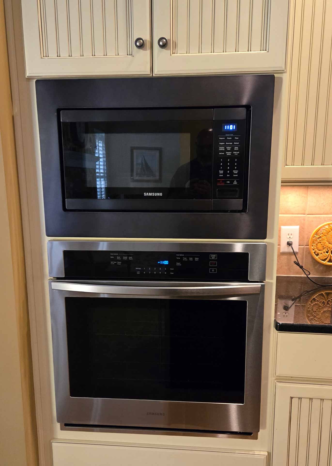 Newly installed Samsung wall oven in Matthews home